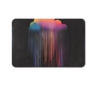WBQLSL Tappetino assorbente di benvenuto, 40,6 x 61 cm, colorato arcobaleno pioggia, tappetino protettivo extra resistente, lavabile, tappetino per ingresso, bagno e casa