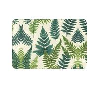 WBQLSL Tappetino protettivo assorbente multiuso, 40,6 x 61 cm, Enciclopedia delle felci, lavabile, zerbino di ingresso, tappetino di benvenuto per bagno e casa