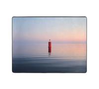 WBQLSL Tappeto da soggiorno stampato con faro sul mare, 160 x 121,9 cm, tappetino per casa e ufficio, adatto per sotto il divano, studio