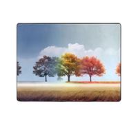 WBQLSL Tappeto Four Seasons Tree stampato per la casa, 160 x 122 cm, confortevole al tatto, migliora lo stile di arredamento della casa