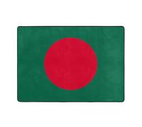 WBQLSL Tappeto in flanella stampata con bandiera del Bangladesh, 203 x 147 cm, grande comfort, per camera da letto