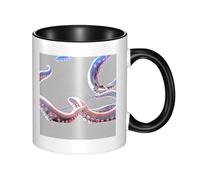 WBQLSL Tazza in ceramica a doppio colore con tentacoli del diavolo, classica tazza con manico grande, adatta per ufficio e tempo libero, adatta al microonde