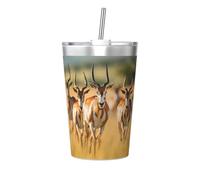 WBQLSL Tazza termica con cannuccia ideale per l'uso in palestra o da portare in viaggio