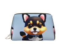 WBQLSL The Silent Monkey - Trousse in pelle per cosmetici, adatta per trasportare cosmetici con te, Card Love Fancy Puppy, One Size