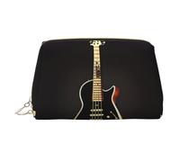 WBQLSL The Silent Monkey - Trousse in pelle per cosmetici, adatta per trasportare cosmetici con te, Chitarra nera, One Size