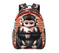 WBQLSL The Silent Monkey - Zaino casual per computer portatile, per viaggi, escursioni, campeggio, palestra