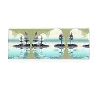 WBQLSL Tranquil Lakes - Tappetino per mouse e tastiera stampato, 30 x 80 cm, perfetto per giochi e ufficio