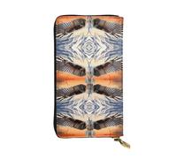 WBQLSL Uccelli con ali aperte Elegante portafoglio in pelle, 19 x 10,5 cm lungo portamonete con cerniera, comodo portafoglio per contanti da viaggio