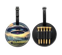 WBQLSL UFO Landing - Borsa portaoggetti per tee da golf, con stampa, design leggero per riporre rapidamente il tee