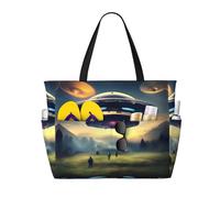 WBQLSL UFO landing Pattern spiaggia borsa da viaggio per palestra/piscina/supermercato shopping/breve viaggio