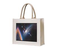 WBQLSL Un affascinante universo stampato tela Tote | Borsa portaoggetti leggera perfetta per la spiaggia, picnic e shopping quotidiano
