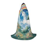 WBQLSL Un bellissimo mantello da mago con unicorni, adatto per cosplay di adulti e adolescenti, gamma completa S, M, L