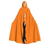 WBQLSL Un cucchiaio d'argento Mantello stampato di Halloween, mantello con cappuccio per feste in maschera, festa di carnevale o costume cosplay