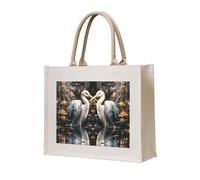 WBQLSL Un paio di uccelli acquatici stampato tela tote bag Beach tote bag può essere utilizzato per stoccaggio, picnic, spiaggia, piscina e altre scene.