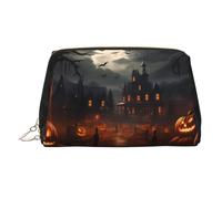 WBQLSL Una borsa per cosmetici in pelle con cucchiaio color argento, adatta per trasportare cosmetici con te, Vigilia di Tutti i Doni, One Size