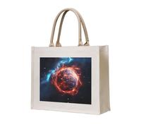 WBQLSL Una borsa tote in tela stampata meteorite sul fuoco La borsa da spiaggia può essere utilizzata per riporre oggetti, picnic, spiaggia, piscina e altre scene.