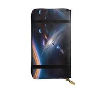 WBQLSL Universo affascinante Pochette lunga in pelle con portamonete con cerniera e 12 scomparti per carte di credito, portafoglio per contanti da viaggio leggero