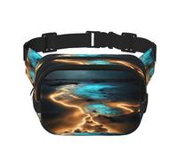 WBQLSL View Under The Moon - Marsupio stampato, elegante borsa a tracolla, borsa sportiva da viaggio leggera