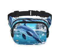 WBQLSL Winter The Dolphin Marsupio stampato, elegante borsa a tracolla, borsa leggera da viaggio sportiva