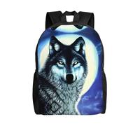 WBQLSL wolf under moon Borsa da viaggio casual con stampa - Borsa da palestra portatile per lavoro, pendolarismo, fitness, sport, viaggi