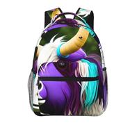 WBQLSL Zaino casual colorato con testa di mucca, zaino per computer portatile, per viaggi, escursionismo, campeggio, palestra