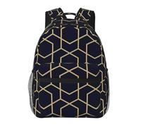 WBQLSL Zaino casual con linee geometriche, zaino per computer portatile, per viaggi, escursionismo, campeggio, palestra