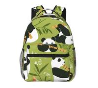 WBQLSL Zaino casual in bambù e panda, zaino per computer portatile, per viaggi, escursionismo, lavoro, campeggio, palestra
