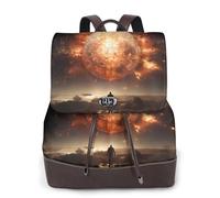 WBQLSL Zaino da donna con stampa con ruota panoramica bellissimo cielo adatto per lavoro, viaggi e viaggi d'affari, Esplosione sulla Terra, Etichettalia unica
