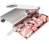 WBRSybUK- Affettatrice For Alimenti Commerciale, Tritacarne In Acciaio Inox For Costine, Tagliacarne Manuale For Ossa Vassoio Carne Costolette Di Agnello, Maiale, Manzo, Pesce, Verdure, Barbecue