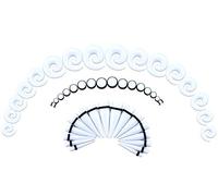 WBRWP Kit dilatatore per orecchio in acrilico, con doppio O-ring, dilatatori per orecchio, 48 pezzi, 2 g - 3/4, Acrilico, NA