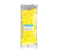 WBTAJZHY 100 Pezzi di Etichette in plastica, marcatori for Cavi a Maglie, Fascette autobloccanti, for Colorate, in Nylon for Alimentazione, Sala Computer(Yellow)
