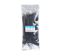 WBTAJZHY 100 Pezzi di Etichette in plastica, marcatori for Cavi a Maglie, Fascette autobloccanti, for Colorate, in Nylon for Alimentazione, Sala Computer(Black)