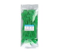 WBTAJZHY 100 Pezzi di Etichette in plastica, marcatori for Cavi a Maglie, Fascette autobloccanti, for Colorate, in Nylon for Alimentazione, Sala Computer(Green)