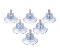 WBTAJZHY Ganci a Ventosa 30 Pezzi M6/M8 Vite Ventosa in Gomma Ventose Trasparenti Dado Girevole Piani di Tavolo in Vetro Ganci for Utensili da Cucina Supporto for finestre Vetro Parete(M8 x 37mm)