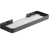 WBTAJZHY Portasciugamani da Parete, portasciugamani Autoadesivo da 40 cm, mensola for Doccia in Vetro temperato da Parete, Rettangolare(1 Pack)