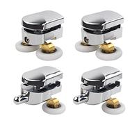 WBTAJZHY Ruote for Porta Doccia, 4 Pezzi, rulli for Porta Doccia Doppi, Ruote Superiori e Inferiori da 2 m, Ruote di Ricambio for Guide for Porte da Bagno