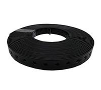 WBV - Nastro perforato per montaggio, 19 mm x 10 m, rivestito in plastica, nero