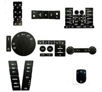 WBWBB Adesivi Riparazione Pannello Clima Auto per Volkswagen Touareg Passat 2005-2010, Set Adesivi Pulsanti Clima Auto Pellicola Sostitutiva per Controllo AC,A Set of 8 Pieces