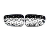 WBWBB Griglia Paraurti Anteriore per BMW 1 Series E87 E81 E82 2008-2011 OE : 51137354949, Griglia Paraurti del Radiatore Anteriore Cofano Anteriore Griglie Doppio Rene Frontali,Plated
