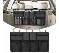 WBWBB Organizer Bagagliaio Auto per Fiat Panda 2000-2018 2019 2020 2021 2022 2023 2024, Auto Portaoggetti Organizzatore Protezione con 3 Cinghie di Regolazione Universale