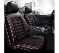 WBWBB Set Completo di Coprisedili in Pelle per VW T-Cross, 9 Pezzi Coprisedili Anteriori Posteriori in Pelle PU Set Completi,Black And Red