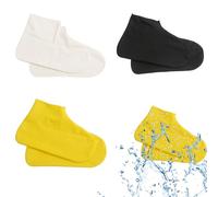 WBYNB 3 Paia Copriscarpe Impermeabili, Copri Scarpe per Pioggia, Copriscarpe Antiscivolo, Copriscarpe Pioggia Gomma, Riutilizzabili Adatto per Giorni Di Pioggia, Giorni Di Neve, Strade Fangose (L)