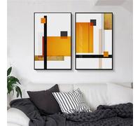 WBYZAC 2 pezzi/Arte Murale,Stampa su Tela Astratta Moderna Con Motivi Geometrici Poster Quadri da Parete per Soggiorno Camera da Letto Ufficio Decorazione Nordica per la Casa-50 * 60cm (senza telaio)