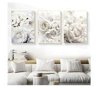 WBYZAC Immagini di Parete,3 Pezzi-Poster Astratto Con Roseto Poster Nordico e Stampe Soggiorno Cucina Decorazione per la Casa Arte Murale Pittura Fiori-60 * 80cm/24 * 31 pollici(senza cornice)