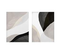 WBYZAC Set di 2/Immagini Murali,Stampa su Tela di Poster di Arte Astratta Moderna da Parete Quadri Beige Scuri da Parete per Camera da Letto Ufficio Arredamento per la Casa-60 * 70cm (senza telaio)