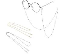 WBZOWRB 2 Pezzi Cordino Per Occhiali,Catenella Occhiali Donna,Occhiali Da Sole Donna Collo Cinghia Rack Elder Catena Gancio Boccaglio Cordino Collana
