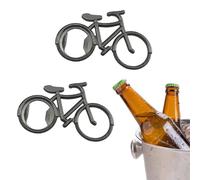 WBZOWRB 2 Pezzi Portatile Portachiavi Apribottiglie Cicicletta, Apribottiglie Portachiavi, Apribottiglie Birra Regalo Per Uomo Fidanzato Gadget Utili Regalo Amante Della Bicicletta(Argento)