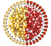 WBZOWRB 200 Pezzi Coccinelle E Api Decorative, Decorazioni, Mini Coccinelle Api In Legno Resina Flatback Autoadesiva, Coccinelle Per Bomboniere, Fai Da Te Scrapbooking Artigianato Forniture