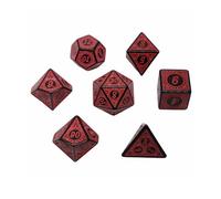 WBZOWRB 7 Pezzi Set Dadi Per D&D, Set Di Dadi Sfumati Per Dungeon E Dragons, Per Dungeons And Dragons Rpg Dnd Mtg W20 W12 W10 W8 W6 W4 Giochi Di Carte Da Tavolo (Rosso)