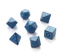 WBZOWRB 7 Pezzi Set Dadi Per D&D, Set Di Dadi Sfumati Per Dungeon E Dragons, Per Dungeons And Dragons Rpg Dnd Mtg W20 W12 W10 W8 W6 W4 Giochi Di Carte Da Tavolo (blu)